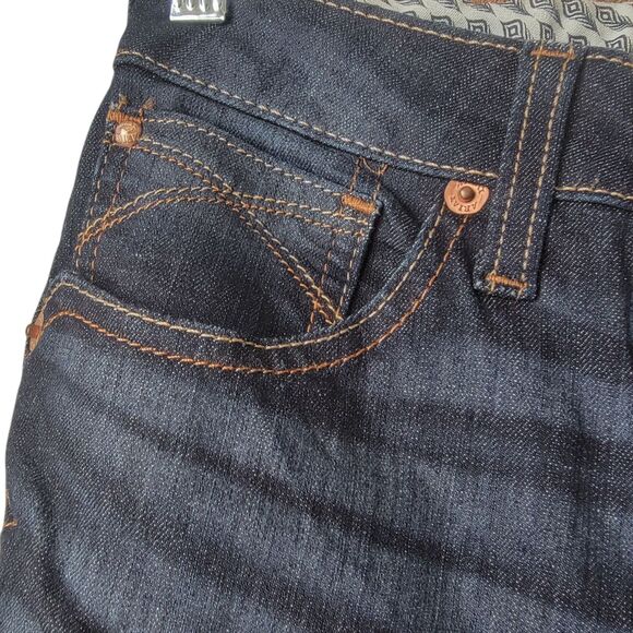 Ariat Real Jeans High Rise Ophelia Flare Fray Hem Size 28x32 - Picture 8 of 15